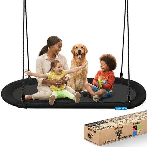 Nestschaukel oval 170 cm für 3 Personen bis 317 kg, 360°-Drehung