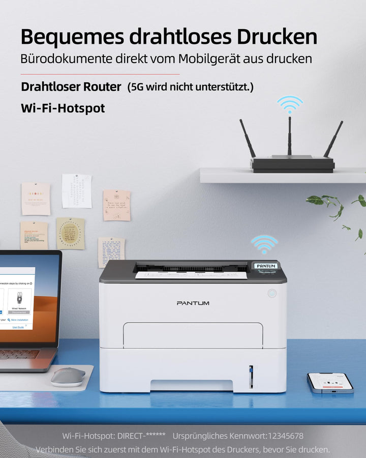 Laserdrucker Schwarz-Weiss WLAN Duplex 30 ppm mit Startertoner - Bild 4