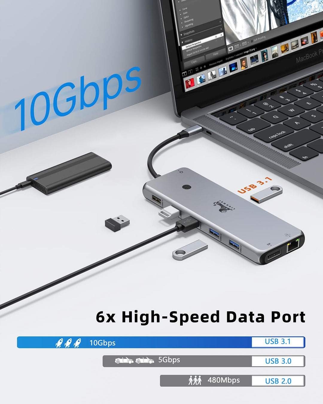 Dockingstation 13-in-1 Triple Monitor USB-C mit 8K DisplayPort - Bild 6
