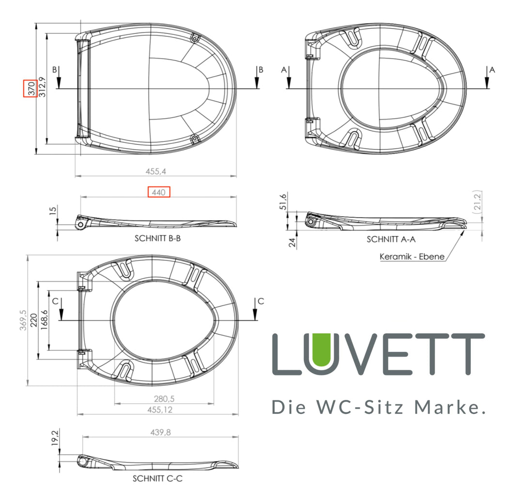 WC-Sitz Oval SoftClose Absenkautomatik Manhattan Grau TakeOff - Bild 10