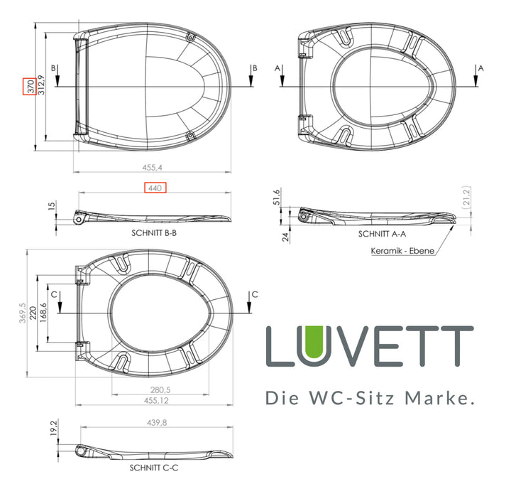 WC-Sitz Oval SoftClose Absenkautomatik Manhattan Grau TakeOff - Bild 10