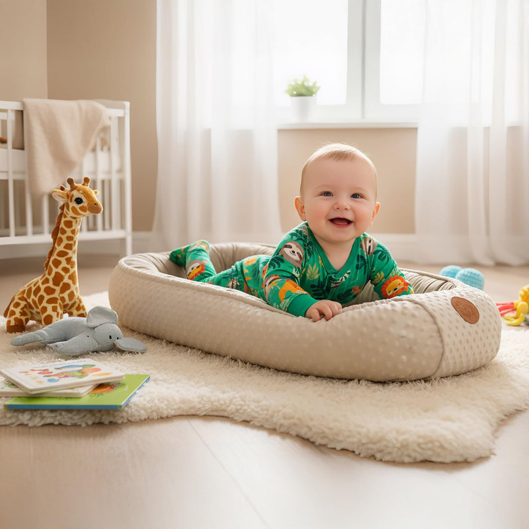 Babynest Minky Giraffen-Design für Babybett und Kinderbett - Bild 6