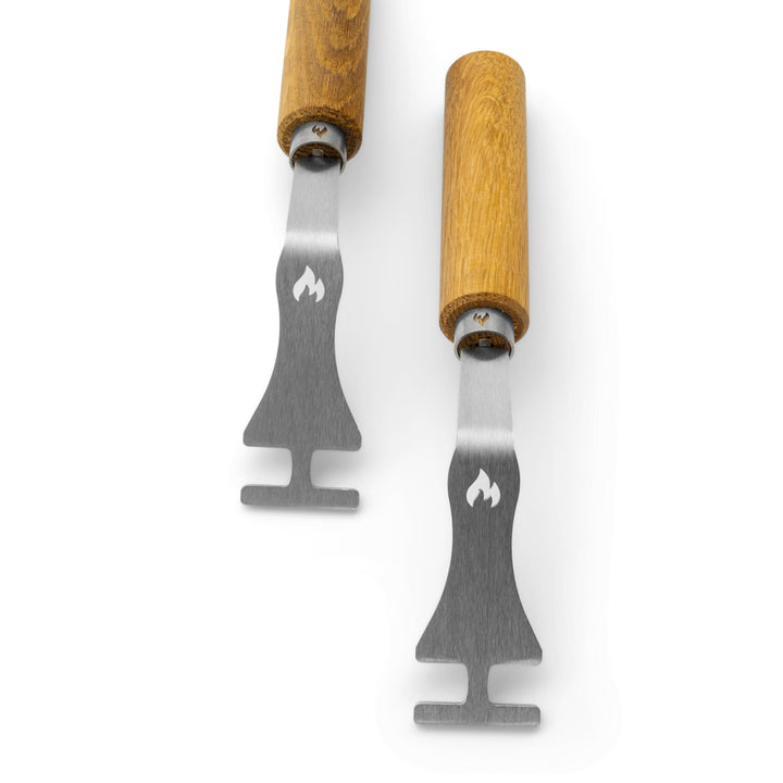 Grillrostheber Edelstahl mit Eichenholzgriff abnehmbar universal - Bild 3