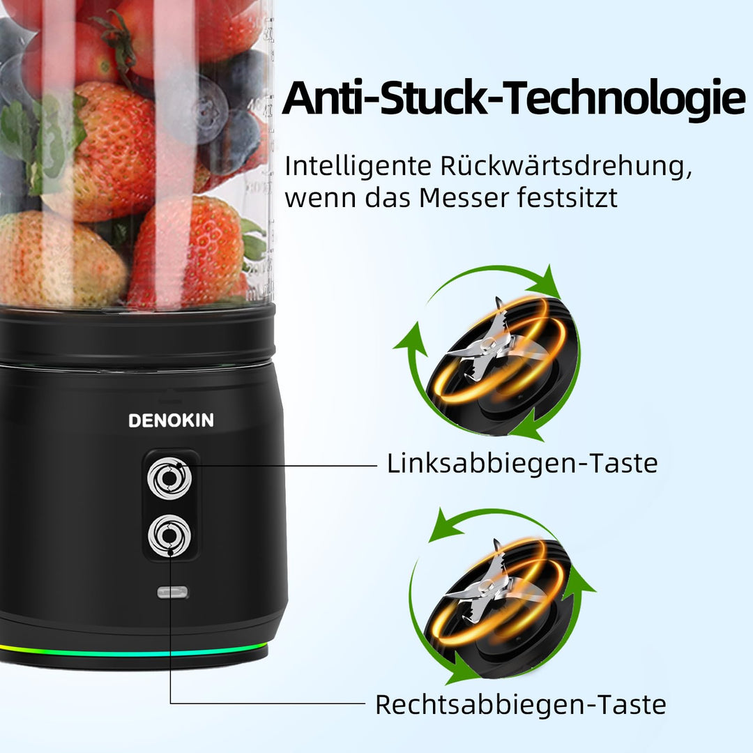 Tragbarer Mixer 700ml mit 6 Edelstahlklingen USB-C wiederaufladbar - Bild 5