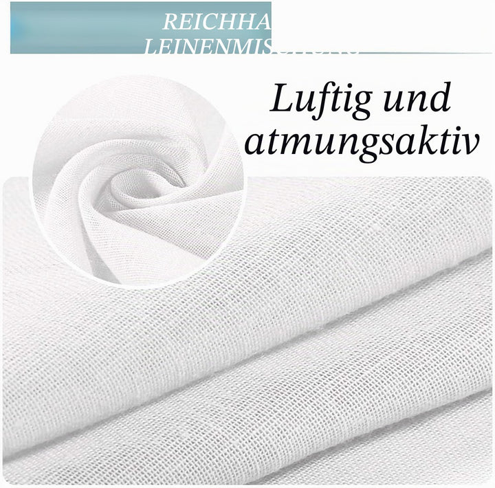 Outdoor-Vorhänge Leinen wasserdicht 132x240 cm 2er-Set Weiss - Bild 3