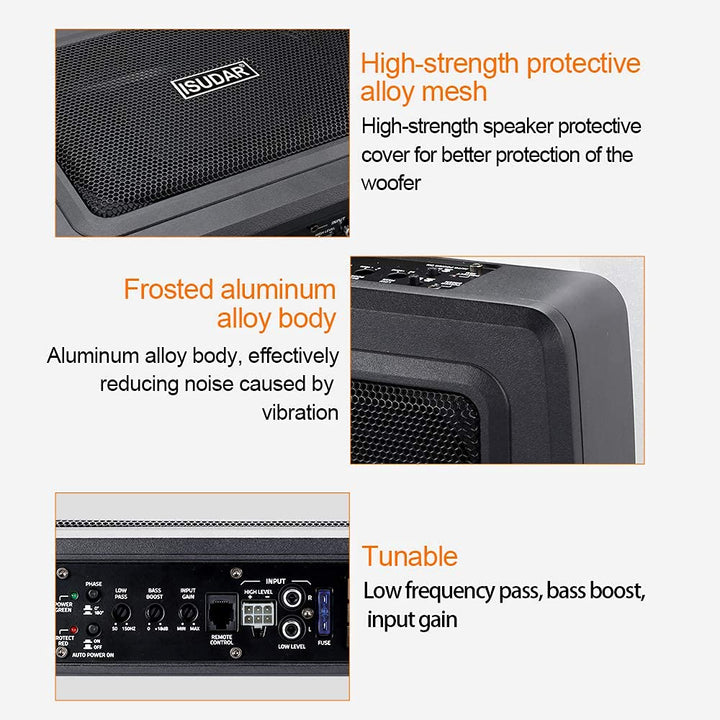 Untersitz-Subwoofer Auto 9 Zoll 600W mit Verstärker &amp; Fernbedienung - Bild 3