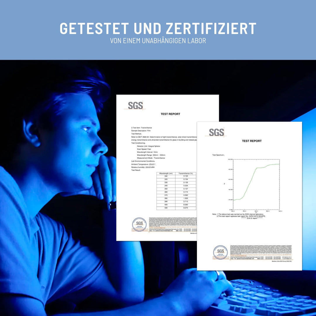 Monitor Blaulichtfilter 26-27 Zoll abnehmbar mit Sichtschutz - Bild 6