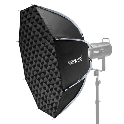 Achteckige Softbox 90 cm Bowens Mount mit Wabengitter und Diffusoren