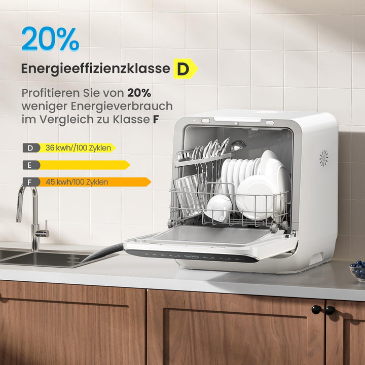 Tischgeschirrspüler Mini 3 Maßgedecke mit Wassertank &amp; App-Steuerung - Bild 2