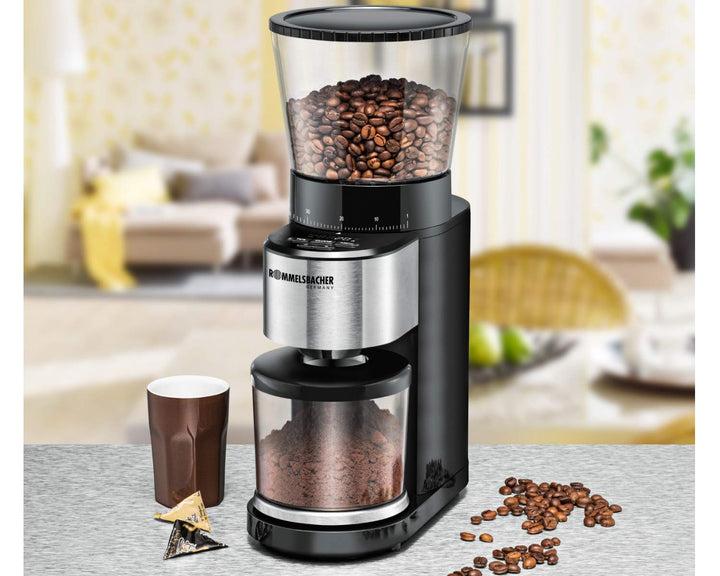 Kaffeemühle Kegelmahlwerk 39 Stufen mit Präzisionswaage für Siebträger - Bild 3