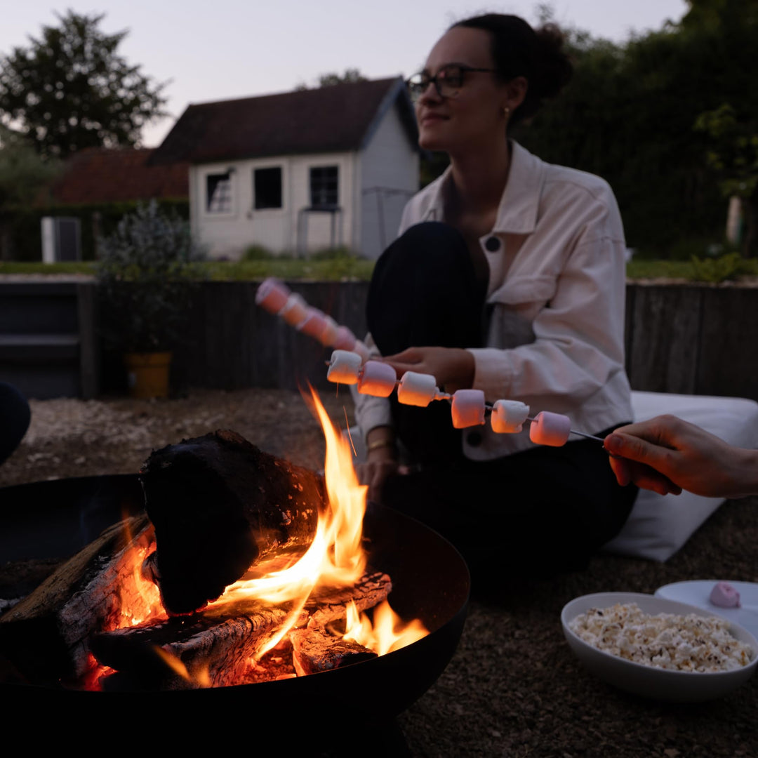 Feuerschale Gusseisen mit Funkenschutzhaube Ø58cm für Terrasse - Bild 4