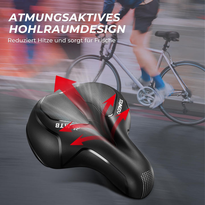 Fahrradsattel ergonomisch mit Federung und Mittelkanal universal - Bild 3