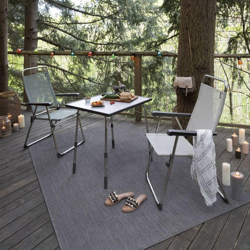 Klapptisch höhenverstellbar Aluminium 72,5x60 cm für Garten und Camping - Bild 5