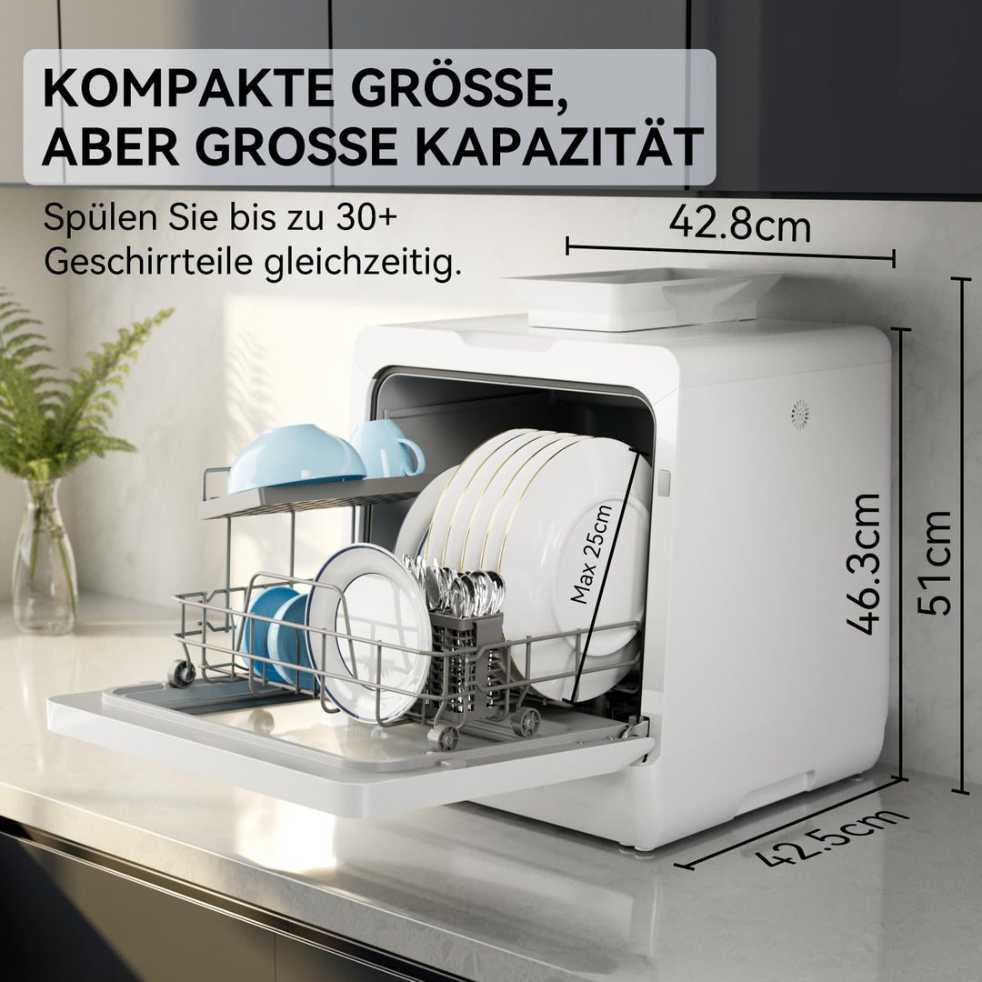 Tischgeschirrspüler 5 Gedecke 7+3 Programme mit Heisslufttrocknung - Bild 2