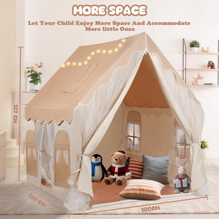 Kinderspielzelt Indoor Baumwolle mit Doppeltür 120x100x127 cm - Bild 3