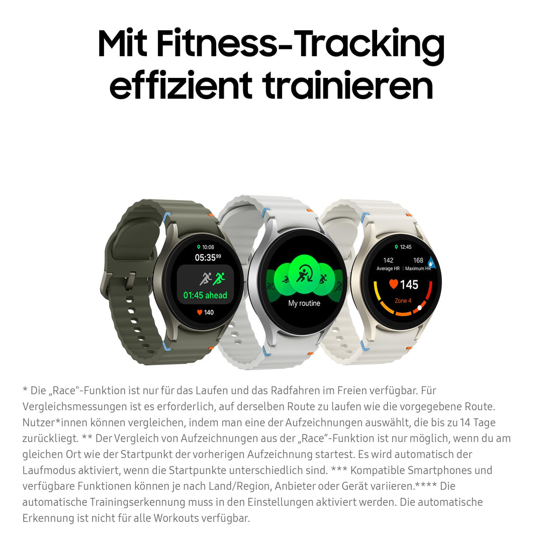 Smartwatch 40 mm Bluetooth mit Schlaf- &amp; Fitness-Tracking, Cream - Bild 6