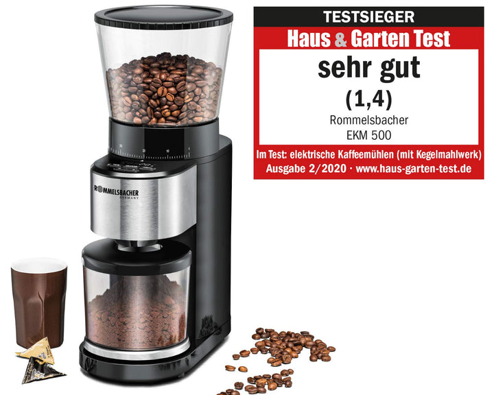Kaffeemühle Kegelmahlwerk 39 Stufen mit Präzisionswaage für Siebträger - Bild 2