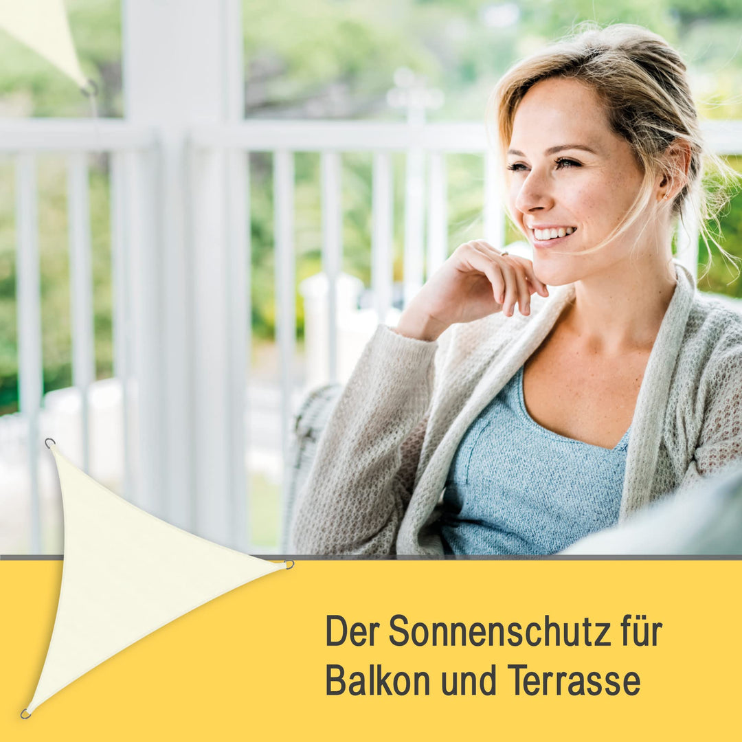 Sonnensegel Dreieckig Wasserabweisend PES mit UV-Schutz für Terrasse - Bild 9