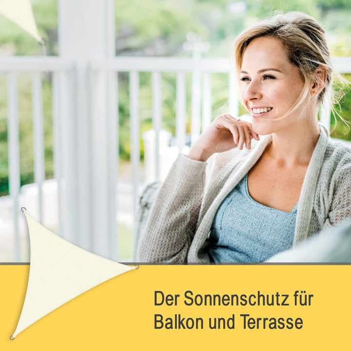 Sonnensegel Dreieckig Wasserabweisend PES mit UV-Schutz für Terrasse - Bild 9