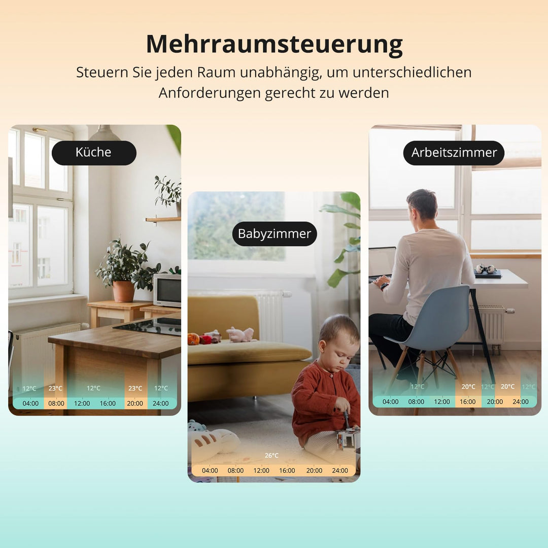 Heizkörperthermostat Zigbee Smart M30x1.5 mit App-Steuerung 4er-Set - Bild 5