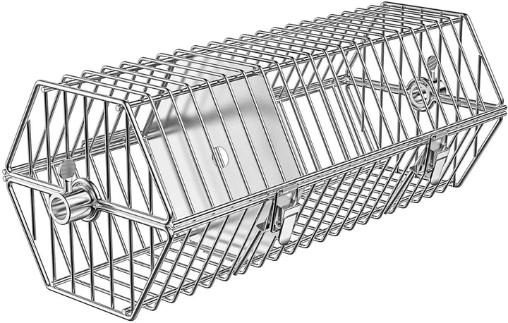 Drehspieskorb Edelstahl universal für Gasgrills 40x17cm