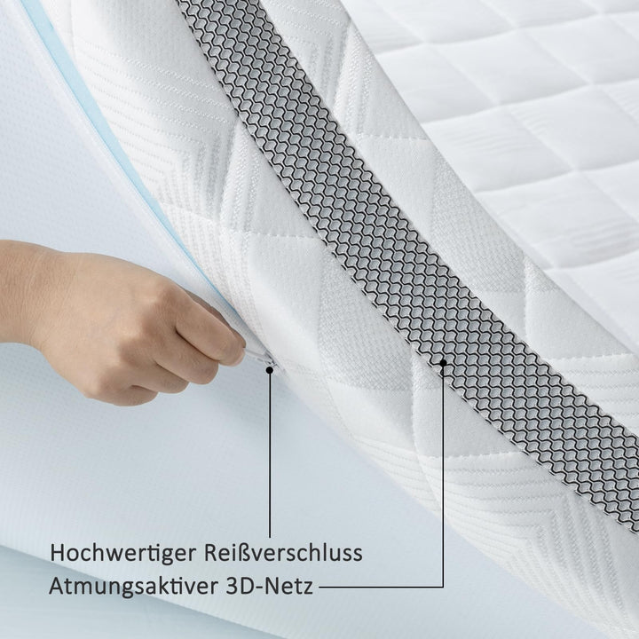 Matratzentopper Kaltschaum mit Gel 180x200cm H3/H4 10cm - Bild 6