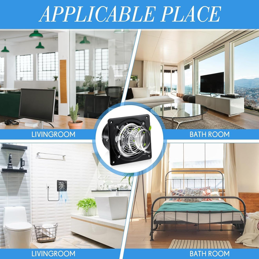 Wandventilator 6 Zoll Metall mit Kupfermotor für Bad und Küche - Bild 5