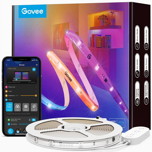 LED Streifen RGBIC 10m mit App- & Sprachsteuerung WLAN Bluetooth