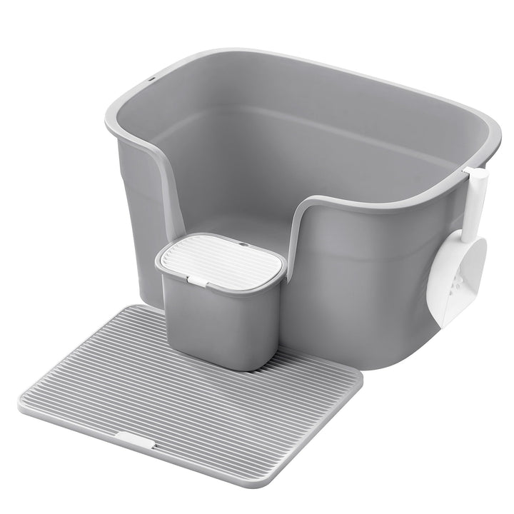 Katzentoilette Grosse Katzen 64x44x33 cm 4-in-1 Set hohe Seitenwände - Bild 7