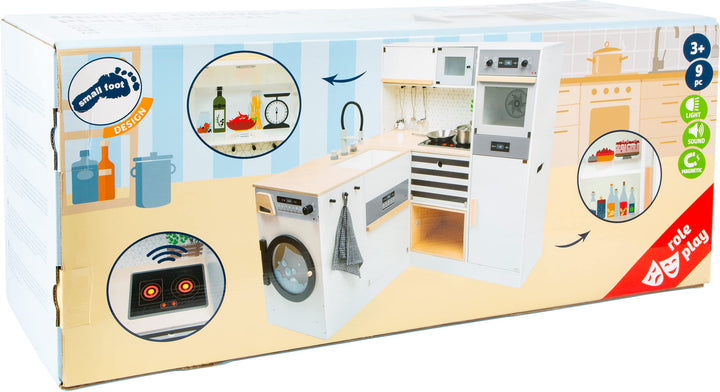 Kinderküche modular XL Holz mit Kücheninsel 3 Aufbauvarianten
