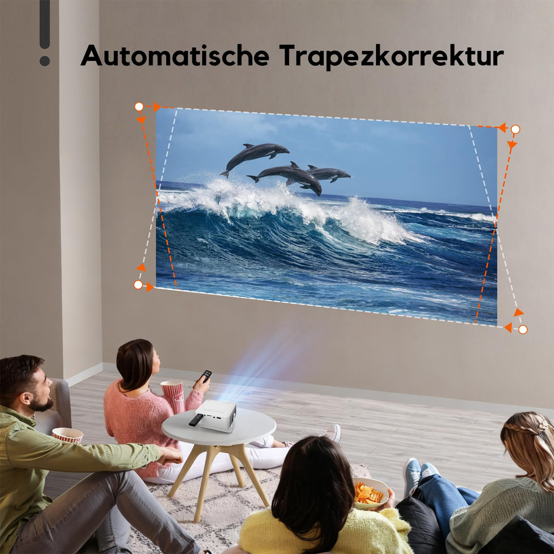 Mini Beamer 720P mit Auto-Trapezkorrektur und 360° Drehung - Bild 4