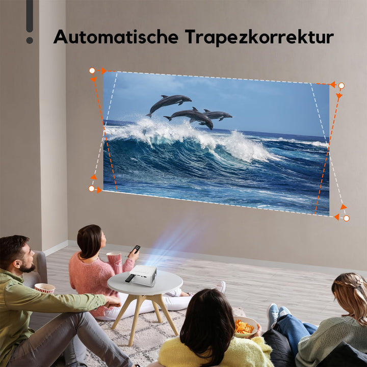 Mini Beamer 720P mit Auto-Trapezkorrektur und 360° Drehung - Bild 4