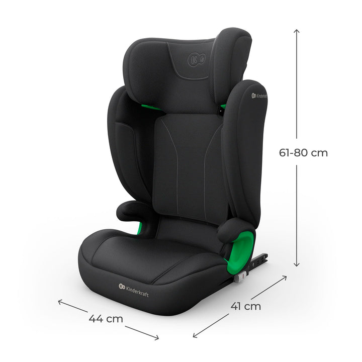Kindersitz 100–150 cm ISOFIX mit SPS und AIR FLOW Bezug, Schwarz - Bild 9