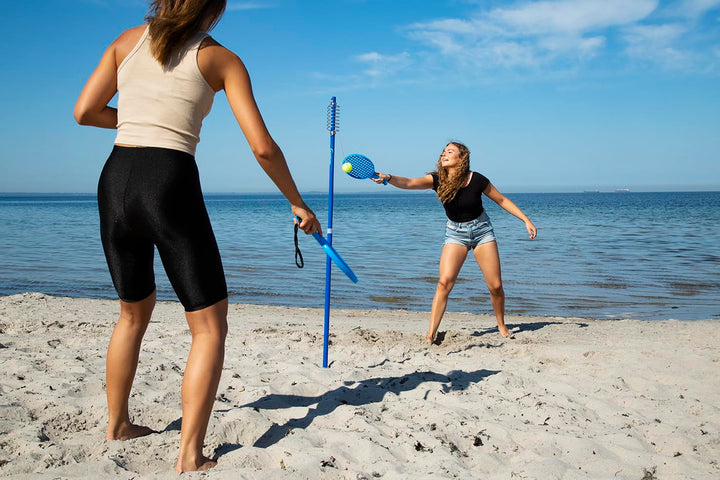 Tetherball-Set für draussen mit 2 Schlägern und Ball, blau - Bild 7