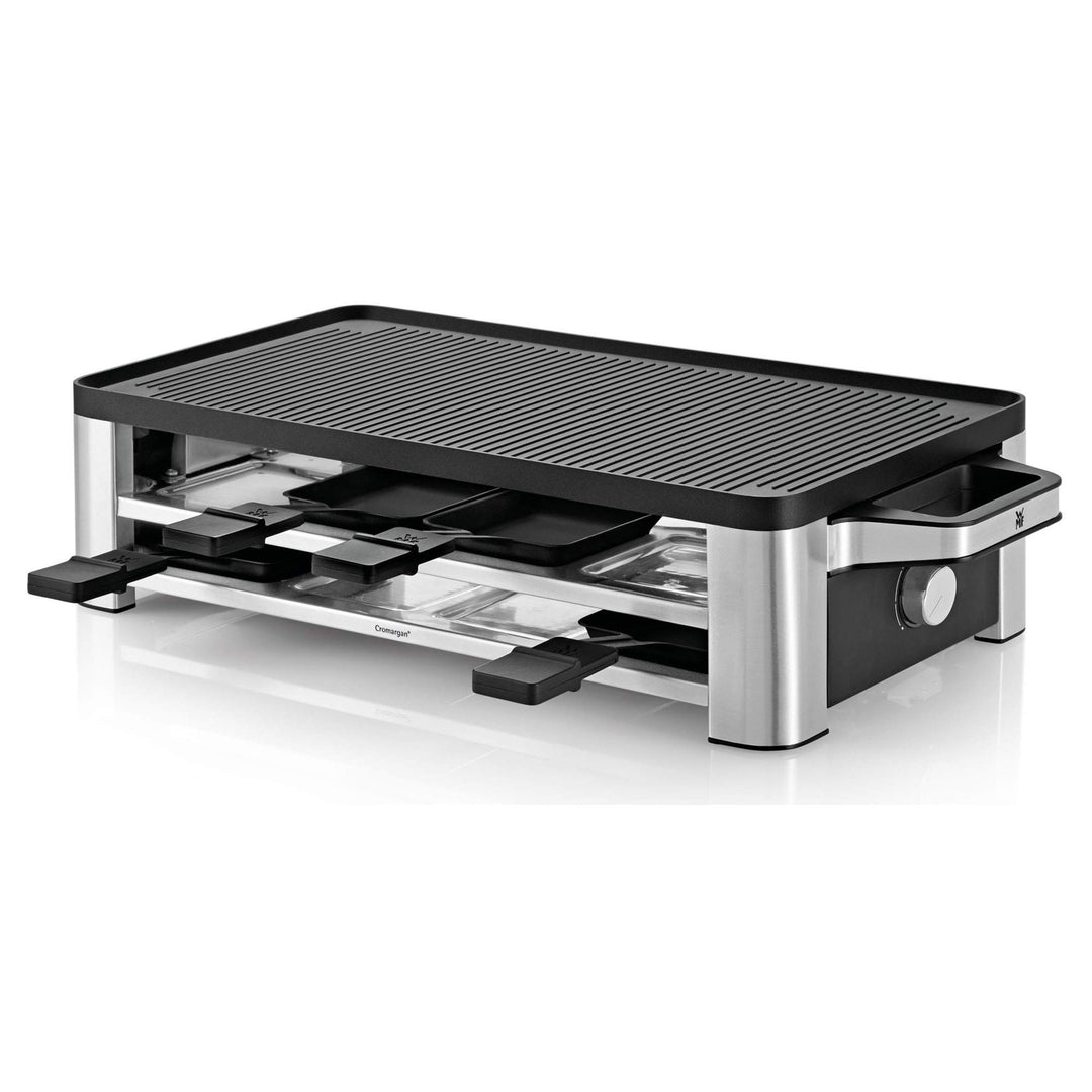 Raclette-Grill 8 Personen Edelstahl 1500W wendbare Grillplatte