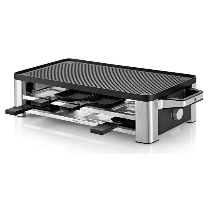 Raclette-Grill 8 Personen Edelstahl 1500W wendbare Grillplatte