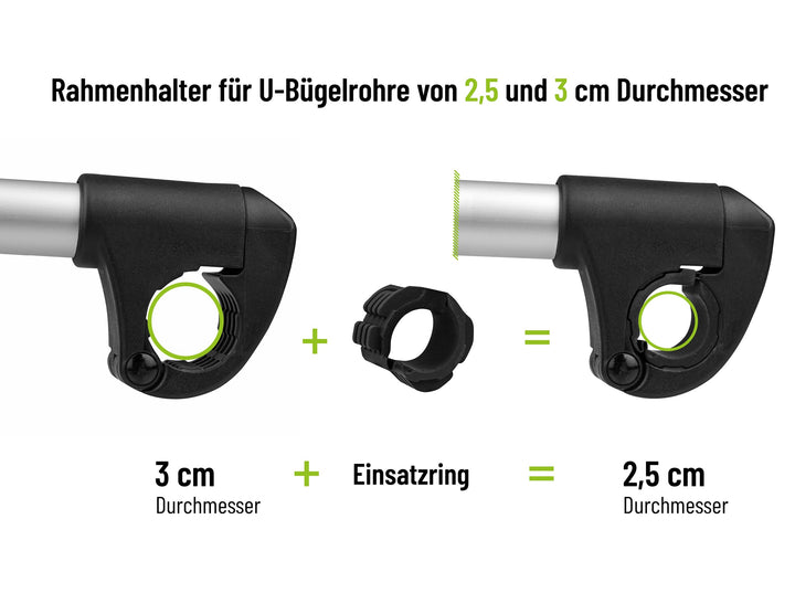 Fahrrad Rahmenhalter lang für Fahrradträger Ø 25+30mm abschliessbar - Bild 4