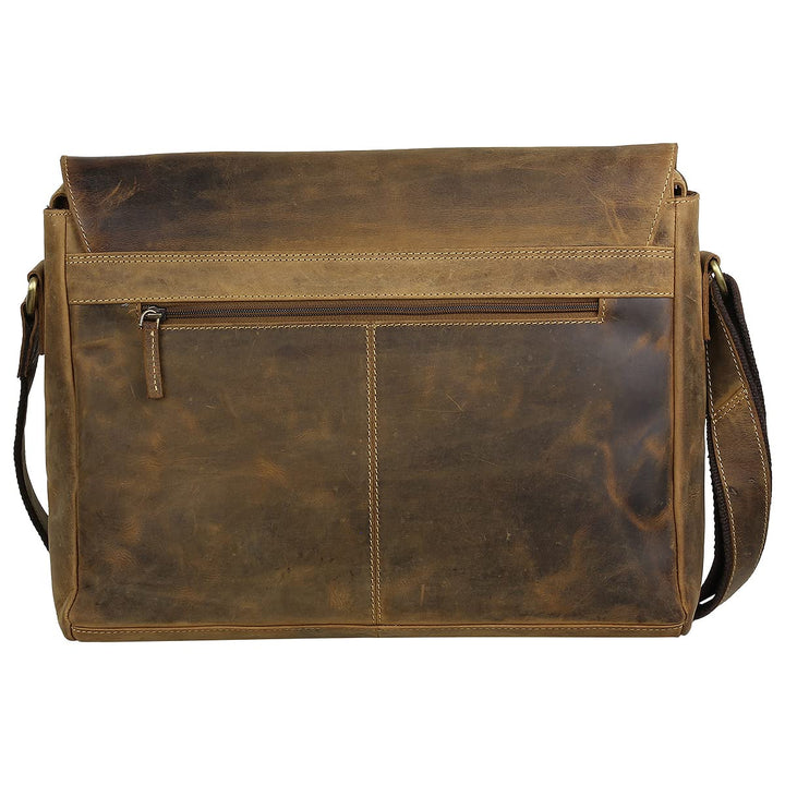 Umhängetasche Leder XL Rindsleder braun DIN A4 38x29x15cm - Bild 6