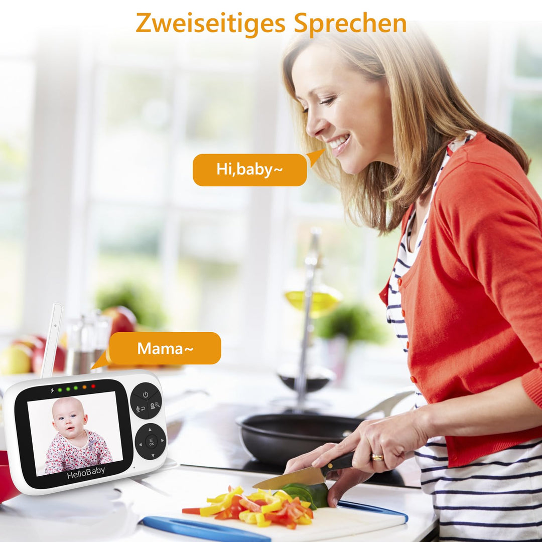Babyphone mit Kamera 3,2-Zoll-IPS-Display ohne WLAN Nachtsicht - Bild 6