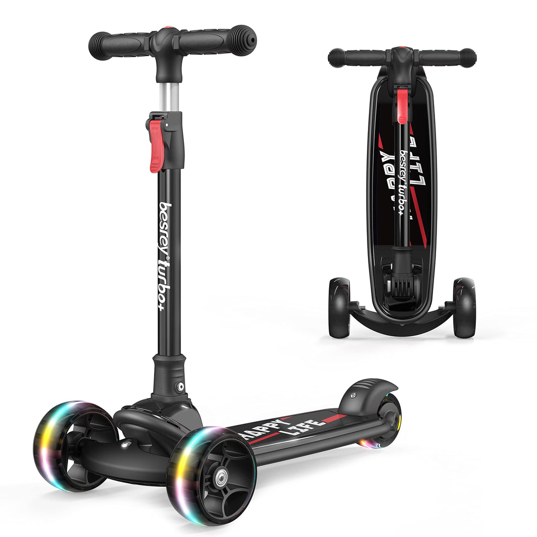 Dreirad-Scooter Kinder faltbar höhenverstellbar LED-Räder bis 50 kg