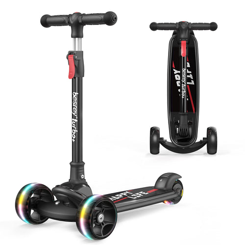Dreirad-Scooter Kinder faltbar höhenverstellbar LED-Räder bis 50 kg