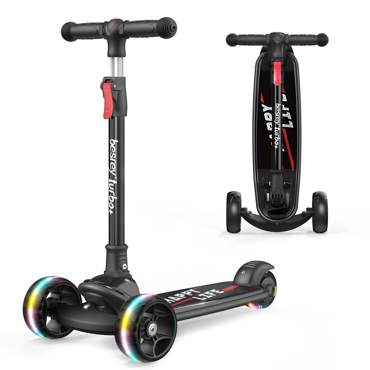 Dreirad-Scooter Kinder faltbar höhenverstellbar LED-Räder bis 50 kg