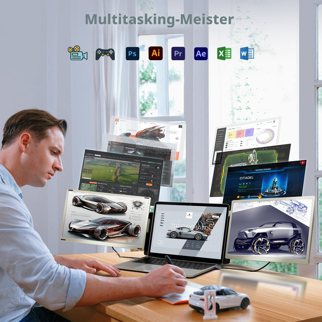 Laptop Monitor Erweiterung 15,6 Zoll FHD Triple Screen Plug &amp; Play - Bild 7