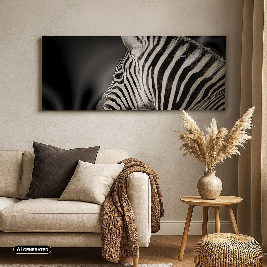 Leinwandbild Schwarz-Weiss Natur &amp; Tiere 100x40 cm aufhaengefertig - Bild 3