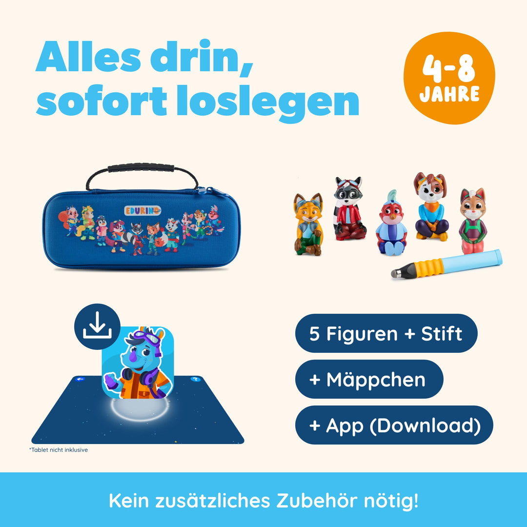 Lernspiel-Bundle Kinder ab 4 J. 5 Figuren mit Stift App und Mäppchen - Bild 2