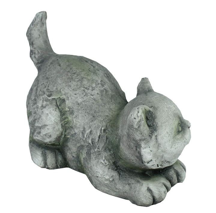Gartenfigur Katze spielend Magnesia Steinoptik 25 cm Handbemalt - Bild 3