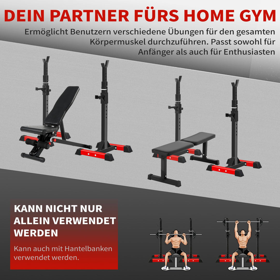Squat Rack Kniebeugenständer Stahl 200 kg höhenverstellbar - Bild 6