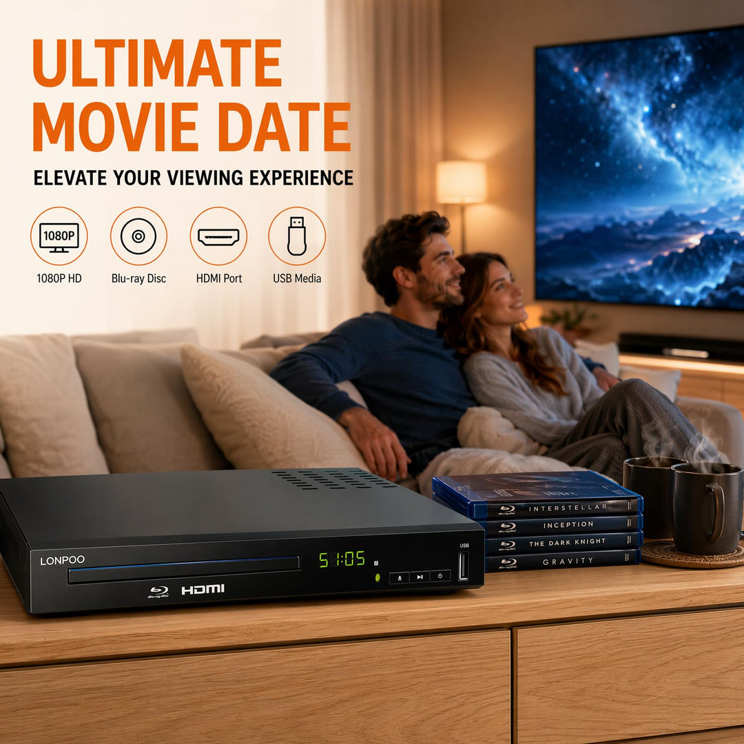Blu-ray Player 1080p Full-HD mit HDMI, AV, Koaxial, Metallgehäuse - Bild 3
