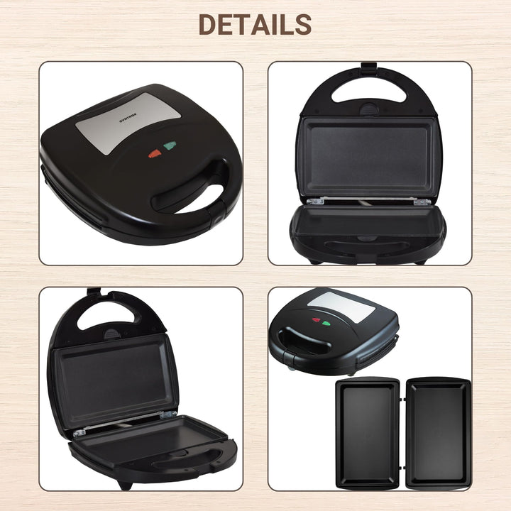 Kontaktgrill 1300W mit herausnehmbaren Backplatten, Schwarz - Bild 8
