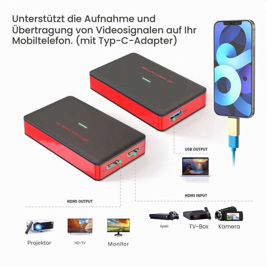Video Capture Card USB 3.0 Full HD 1080p 60fps HDMI fuer PC - Bild 3